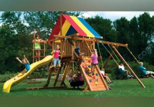 Детская игровая площадка Rainbow Play Systems Американ Кастл II Тент (American Castle Package II RYB)