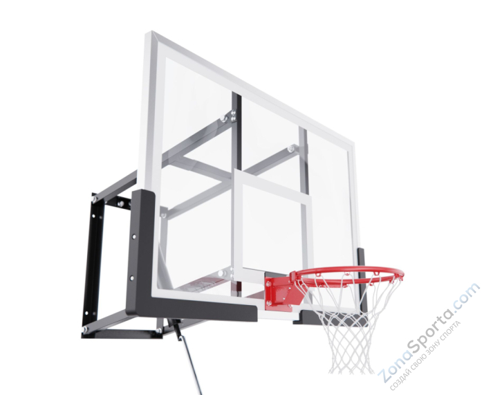 Баскетбольный щит DFC со съёмным регулятором высоты, поликарбонат 2,5 мм, 120 х 80 см