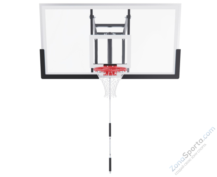Баскетбольный щит DFC со съёмным регулятором высоты, стекло 8 мм, 152 х 80 см