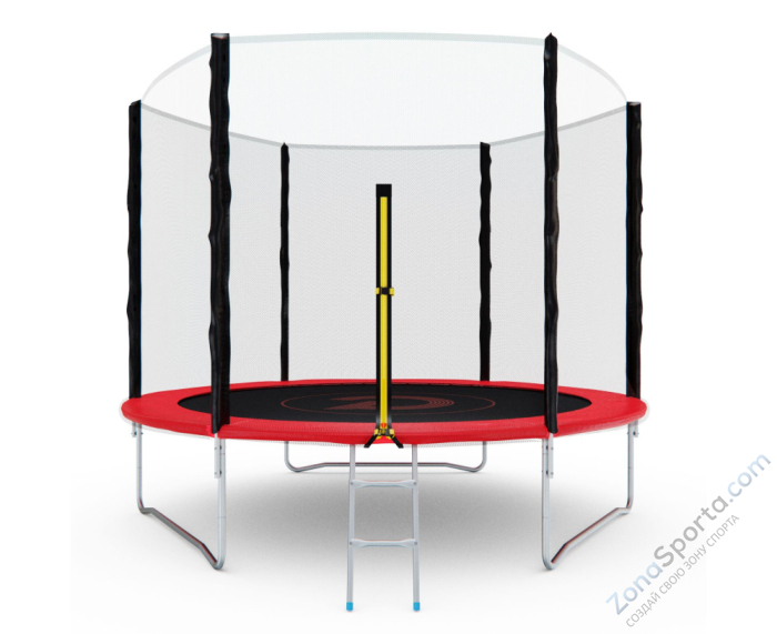 Батут с сеткой DFC Pelpo 10ft с лестницей, Red