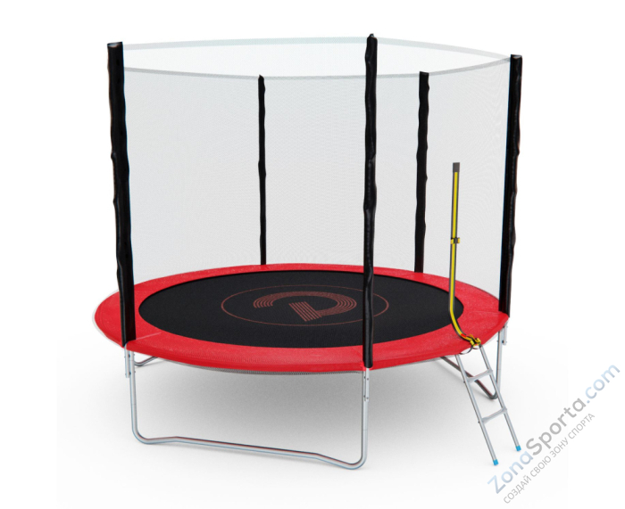 Батут с сеткой DFC Pelpo 10ft с лестницей, Red