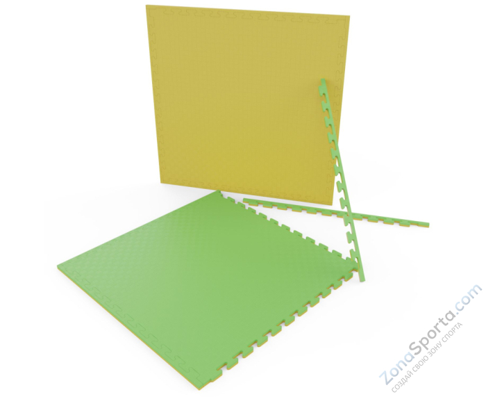 Будо-мат EVA DFC 100 x 100 см, 20 мм, цвет желто-зеленый