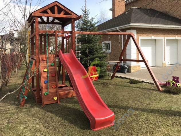 Деревянная детская площадка для дачи Igragrad Панда Фани Gride