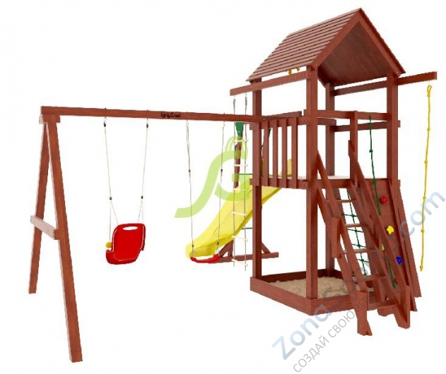 Деревянная детская площадка для дачи Igragrad Панда Фани Gride с рукоходом