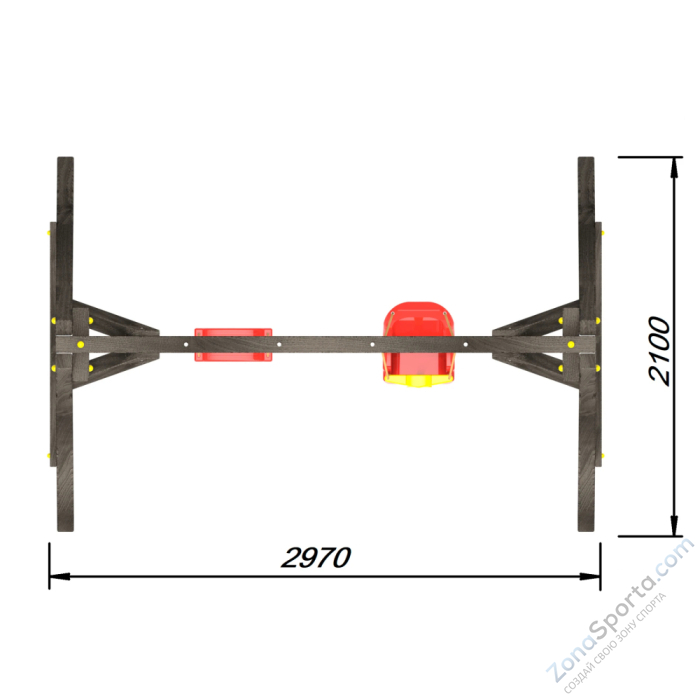 Деревянные качели Пикник 2 Black (качели для малышей качели долька)