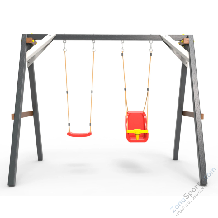 Деревянные качели Пикник 2 Ультра (качели для малышей качели долька)