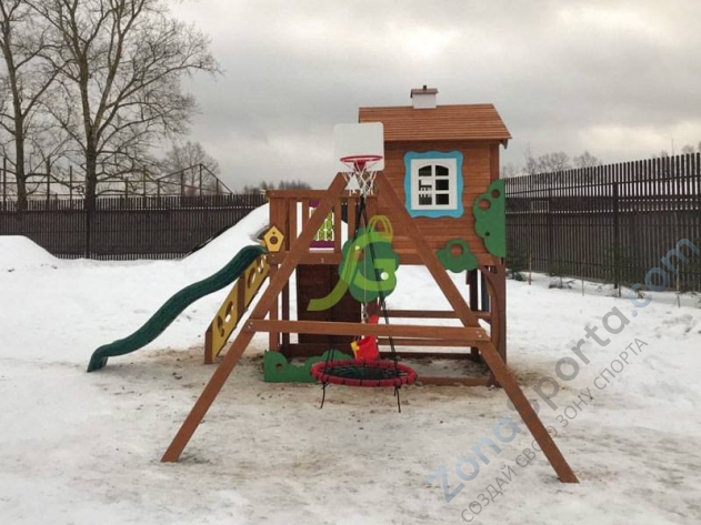 Детская деревянная площадка IgraGrad Домик 2 Совёнок