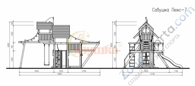 Детская площадка Савушка Люкс 7