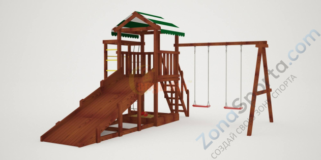 Детская площадка Савушка Мастер 5 (Махагон) 4 сезона