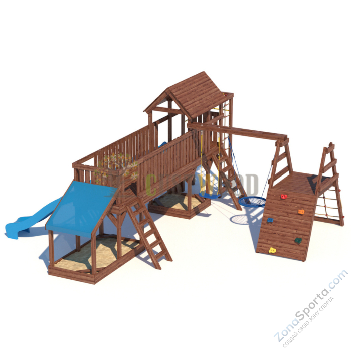 Детская деревянная игровая площадка для улицы дачи CustWood Scout SC12