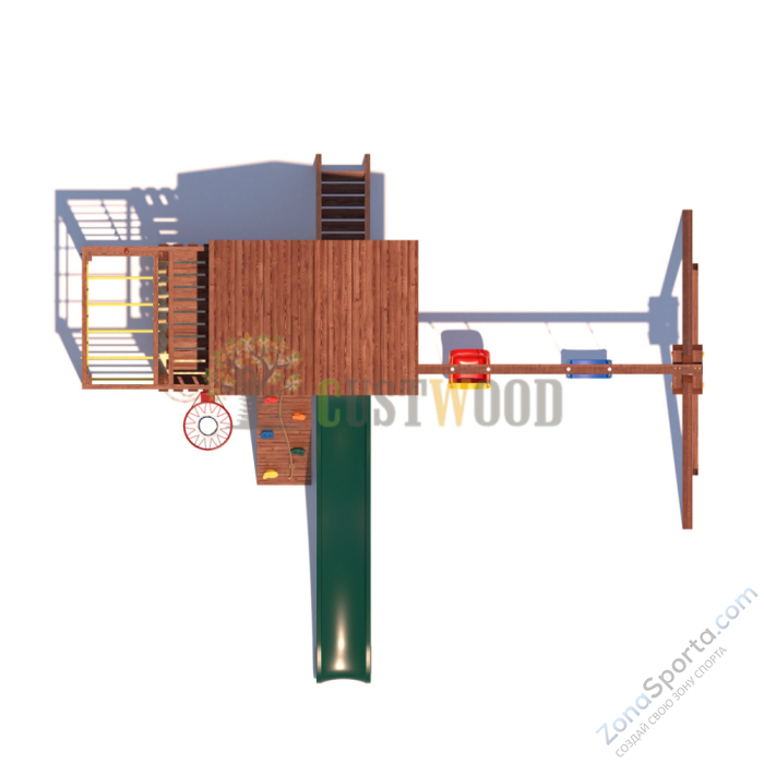 Детская деревянная игровая площадка для улицы дачи CustWood Active 1