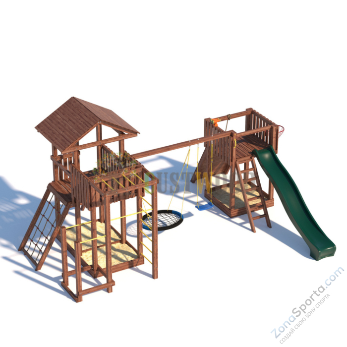 Детская деревянная игровая площадка для улицы дачи CustWood Active 10