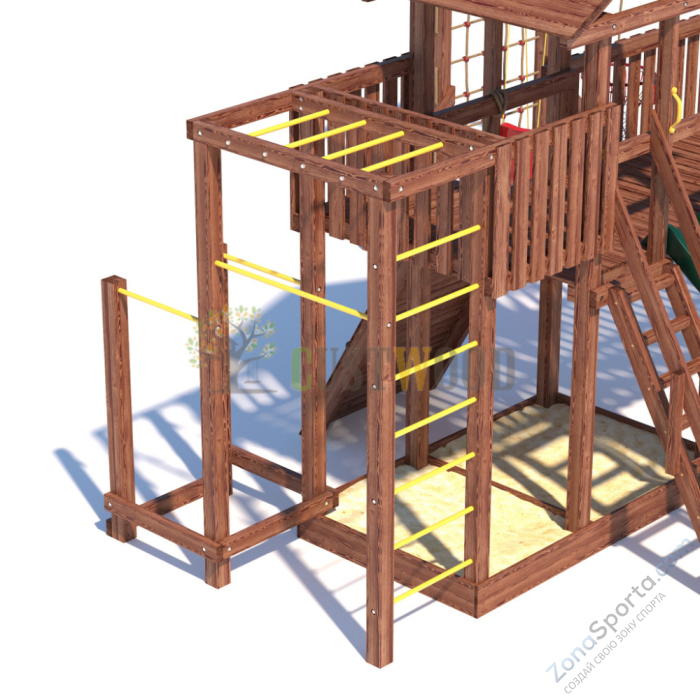 Детская деревянная игровая площадка для улицы дачи CustWood Active 13