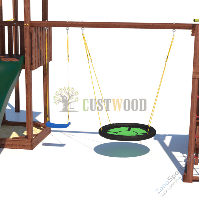 Детская деревянная игровая площадка для улицы дачи CustWood Active 7