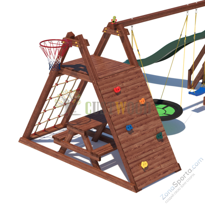 Детская деревянная игровая площадка для улицы дачи CustWood Active 7