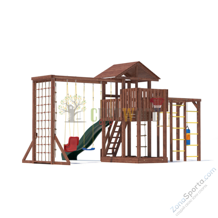 Детская деревянная игровая площадка для улицы дачи CustWood Active 9