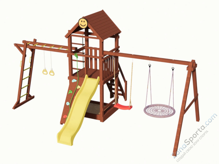 Детская деревянная площадка Smile Big Net Grab