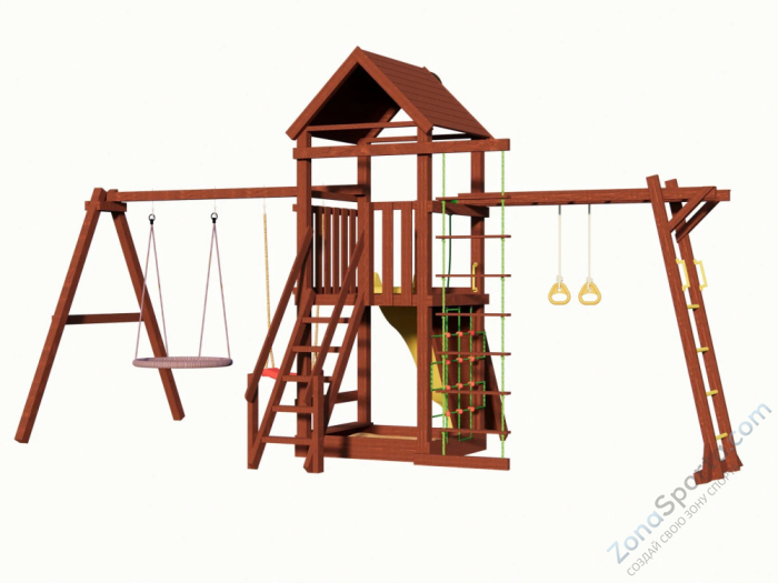 Детская деревянная площадка Smile Big Net Grab