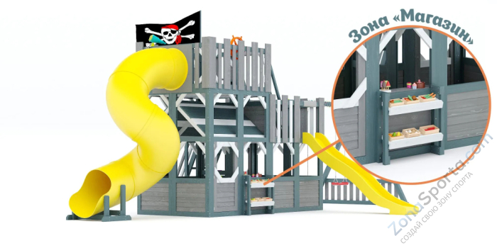 Детская игровая площадка Савушка PlayHouse-6 с домиком