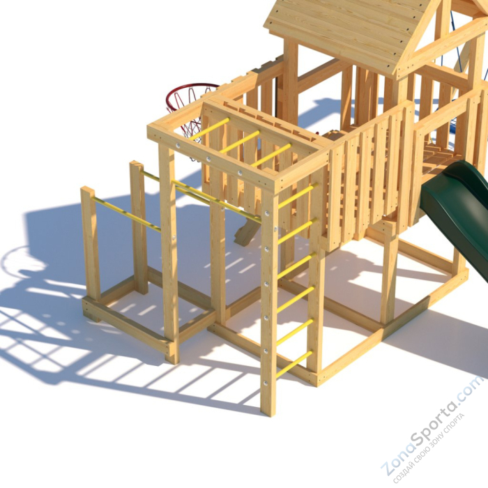 Детская площадка CustWood Junior J9 с деревянной крышей