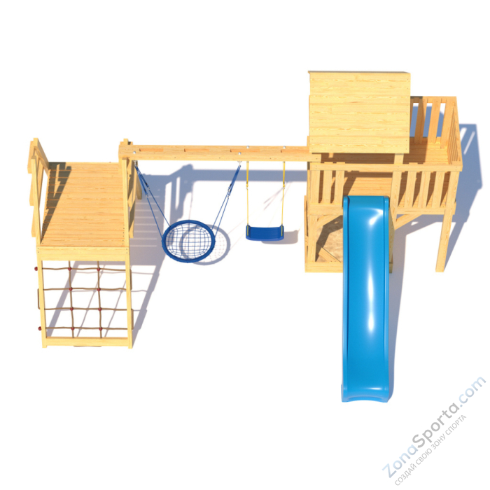 Детская площадка CustWood Scout S8 с деревянной крышей