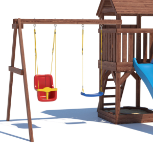 Детская площадка CustWood Scout SC4+ с большой деревянной крышей