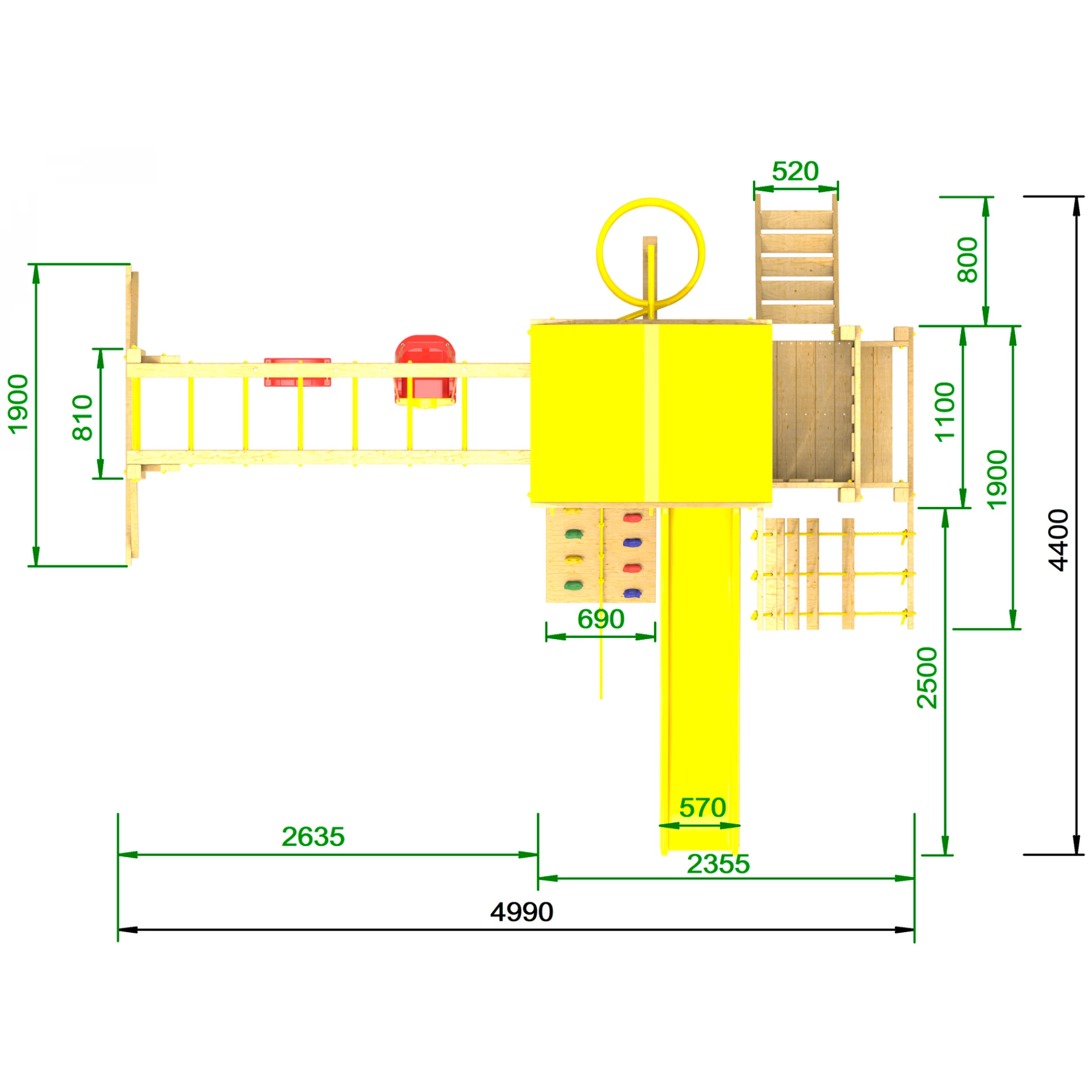 Детская площадка Пикник Стандарт Макси с рукоходом Вираж