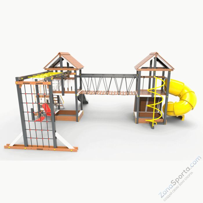 Детская площадка Пикник Ультра А Кракен с винтовой трубой