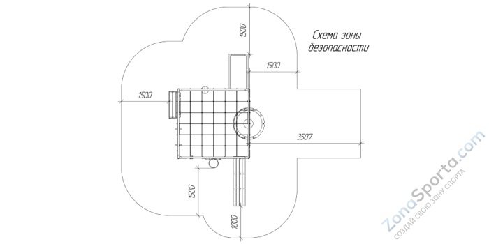 Детская площадка Савушка Куб-1 (Махагон) с гамаком для йоги