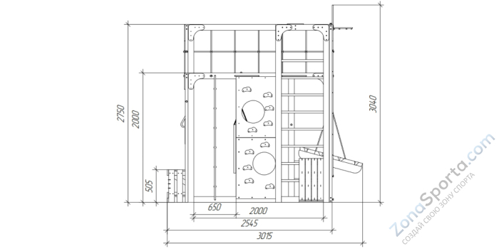 Детская площадка Савушка Куб-2 (Махагон)