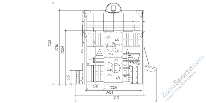 Детская площадка Савушка Куб-3 (Махагон) с подушками
