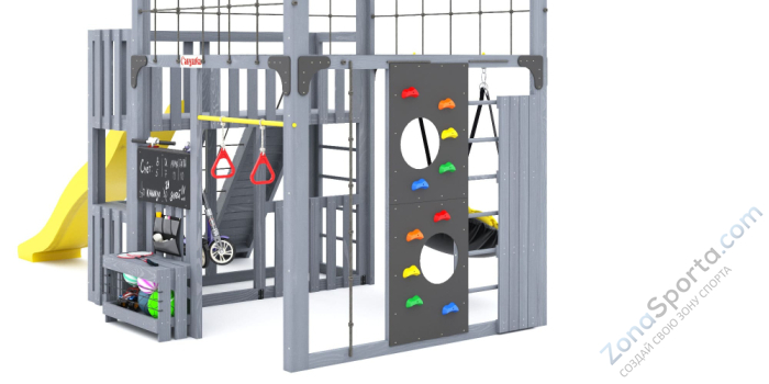 Детская площадка Савушка Куб-3 (Серый)