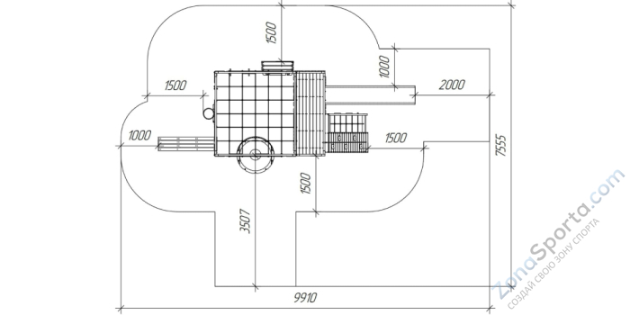 Детская площадка Савушка Куб-3 (Серый)