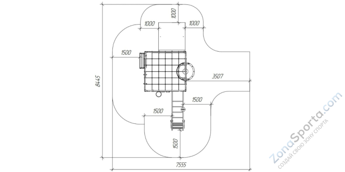 Детская площадка Савушка Куб-4 (Серый)