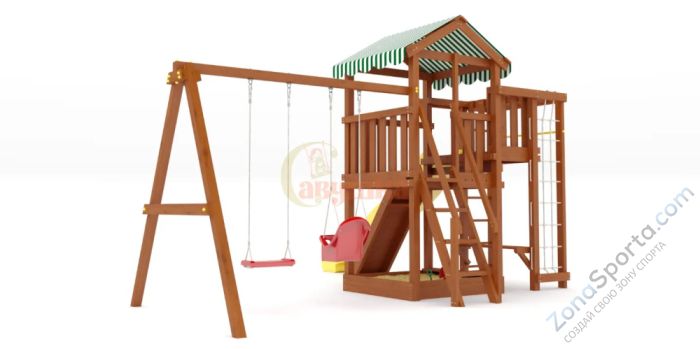 Детская площадка Савушка Мастер 3 (Махагон) Plus (горка 3 метра)