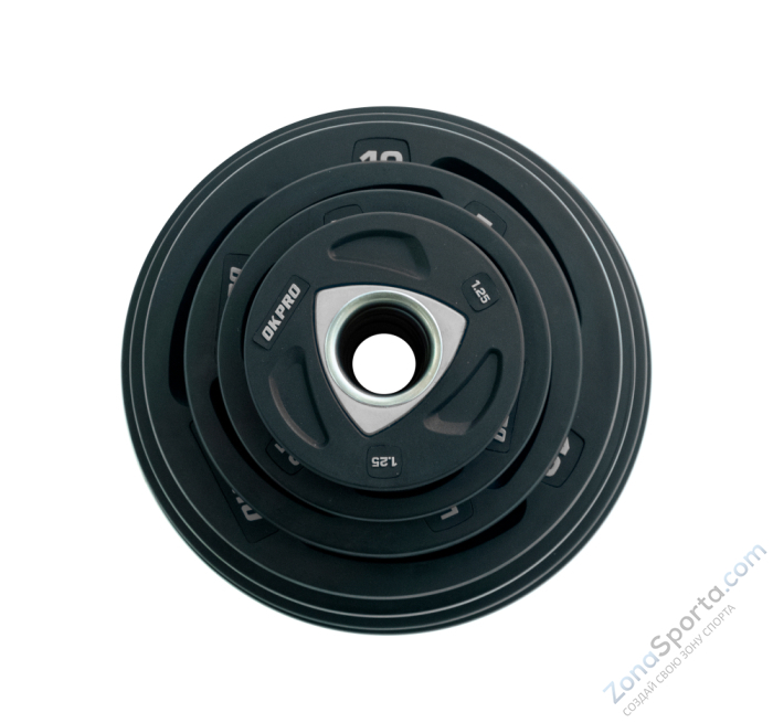 Диск олимпийский полиуретановый 15 кг OKPRO OK2037A-1500-G