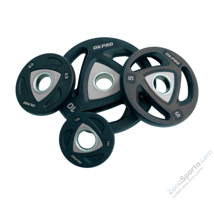 Диск олимпийский полиуретановый 5 кг OKPRO OK2037A-500-G