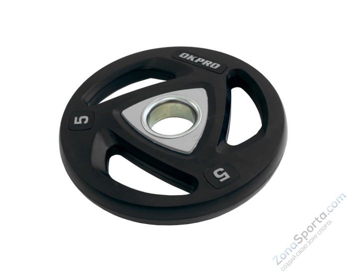 Диск олимпийский полиуретановый 5 кг OKPRO OK2037A-500-G