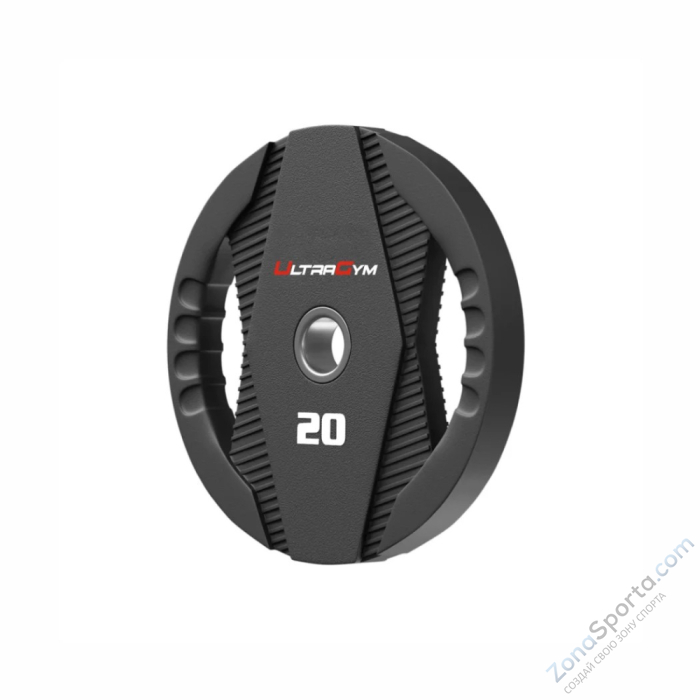 Диск полиуретановый с двумя хватами UltraGym UG2030С 5 кг 