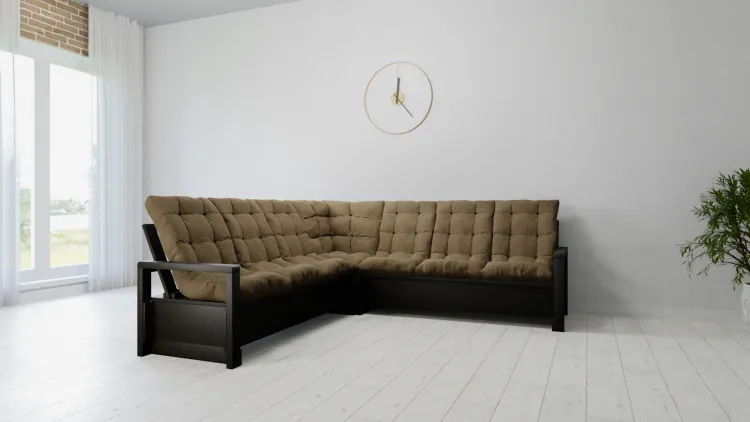 Диван деревянный угловой Savushka