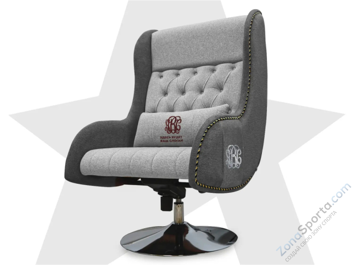 Дизайнерское кресло Fujimo Monogram Silver Steel