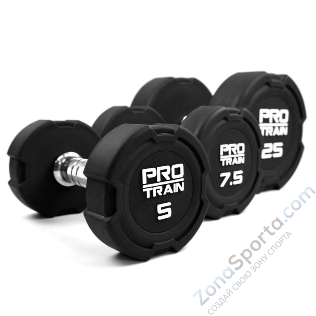Гантельный ряд полиуретановый 2.5-30 кг Protrain DPU