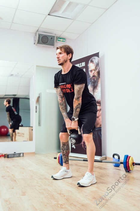 Гиря 20 кг с хромированной ручкой полиуретановая (CPU) Original FitTools