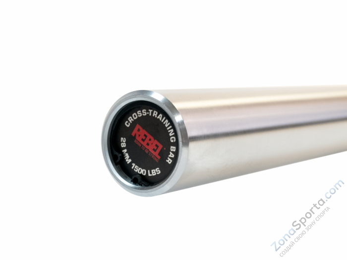 Гриф для кросс-тренинга двухцветный без центральной насечки до 679 кг Rebel R-OCTB86