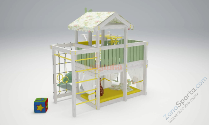 Игровой комплекс Савушка Baby 4 оливковый