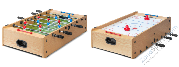 Игровой стол - трансформер Garlando F-Mini 2 в 1 (настольный футбол, аэрохоккей) светлый