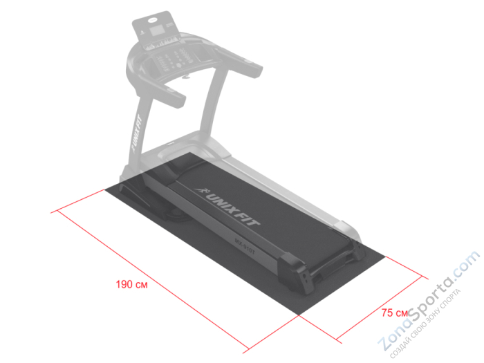 Коврик Unix Fit для кардиотренажеров (190/75)