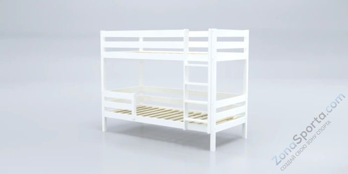 Кровать детская двухъярусная Савушка-01 80х160 белая