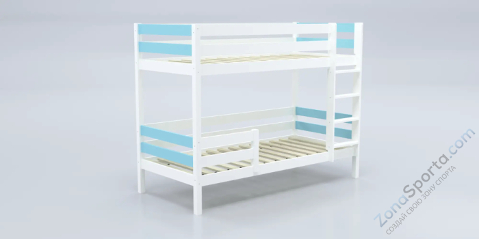 Кровать детская двухъярусная Савушка-01 80х160 голубая