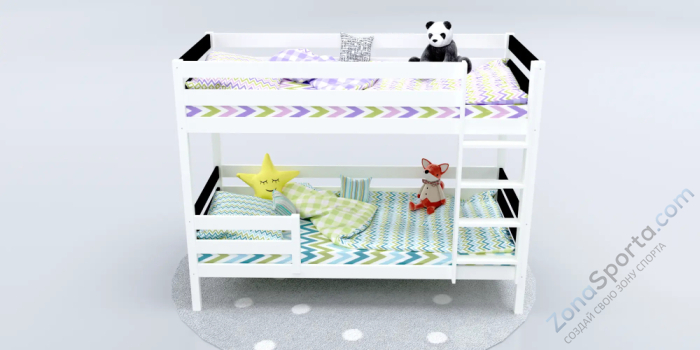 Кровать детская двухъярусная Савушка-01 80х160 Nero (черный)